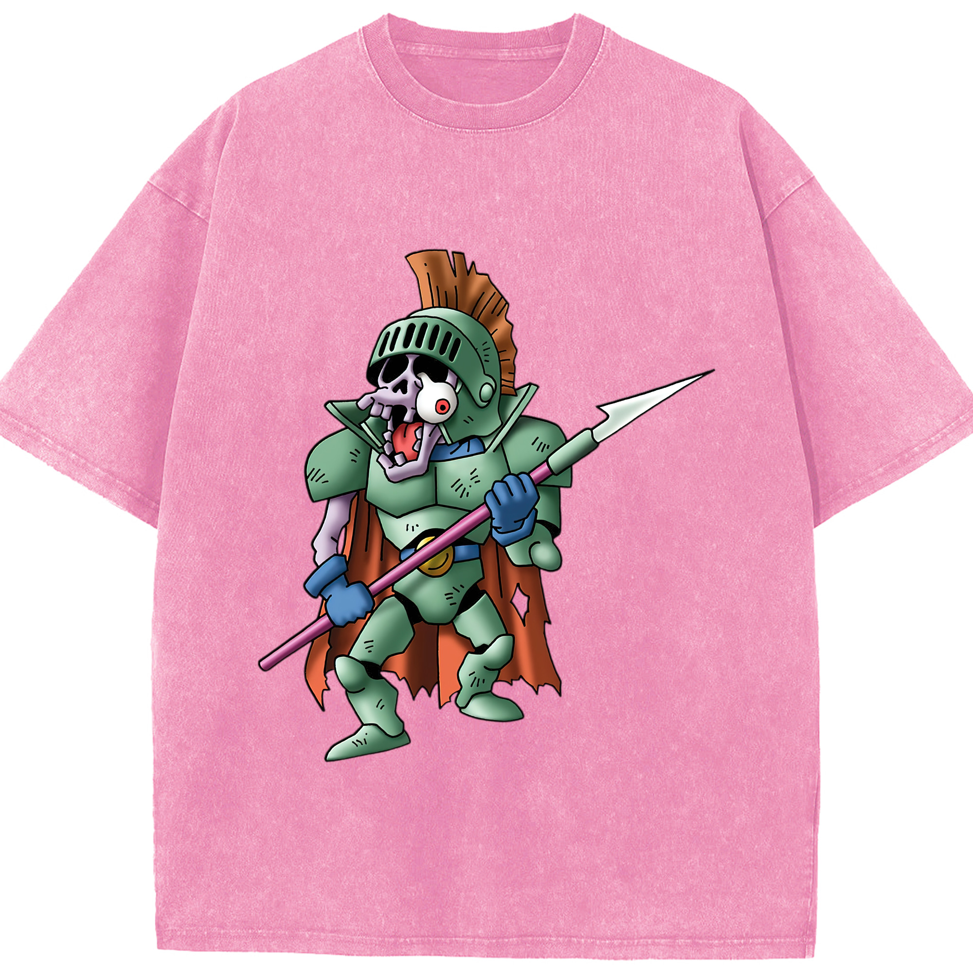 （画像用） ドラゴンクエスト Doragon Kuesuto Dragon Quest 綿100% ヴィンテージ風 半袖Tシャツ（フロントプリント）